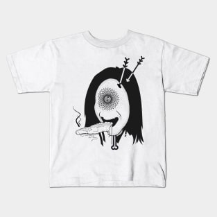 Black & white Elegant Art 9 Kids T-Shirt